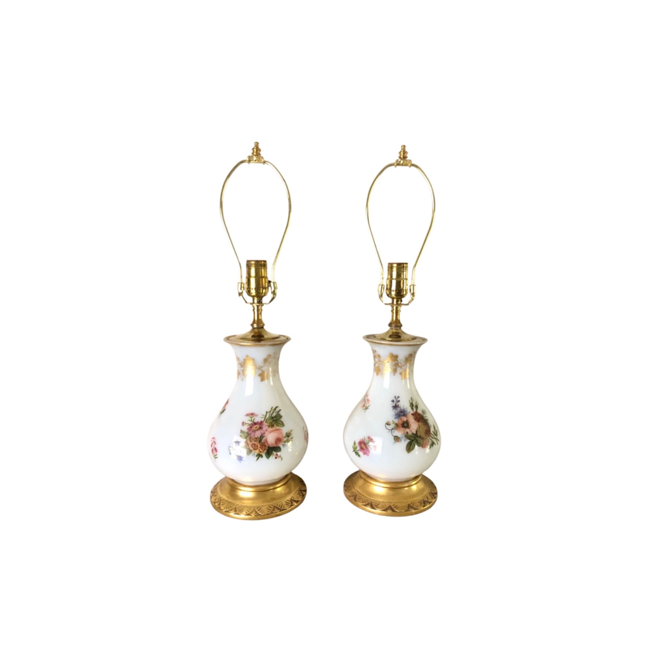 Late 19th Century Baccarat Opaline Lamps - a Pair