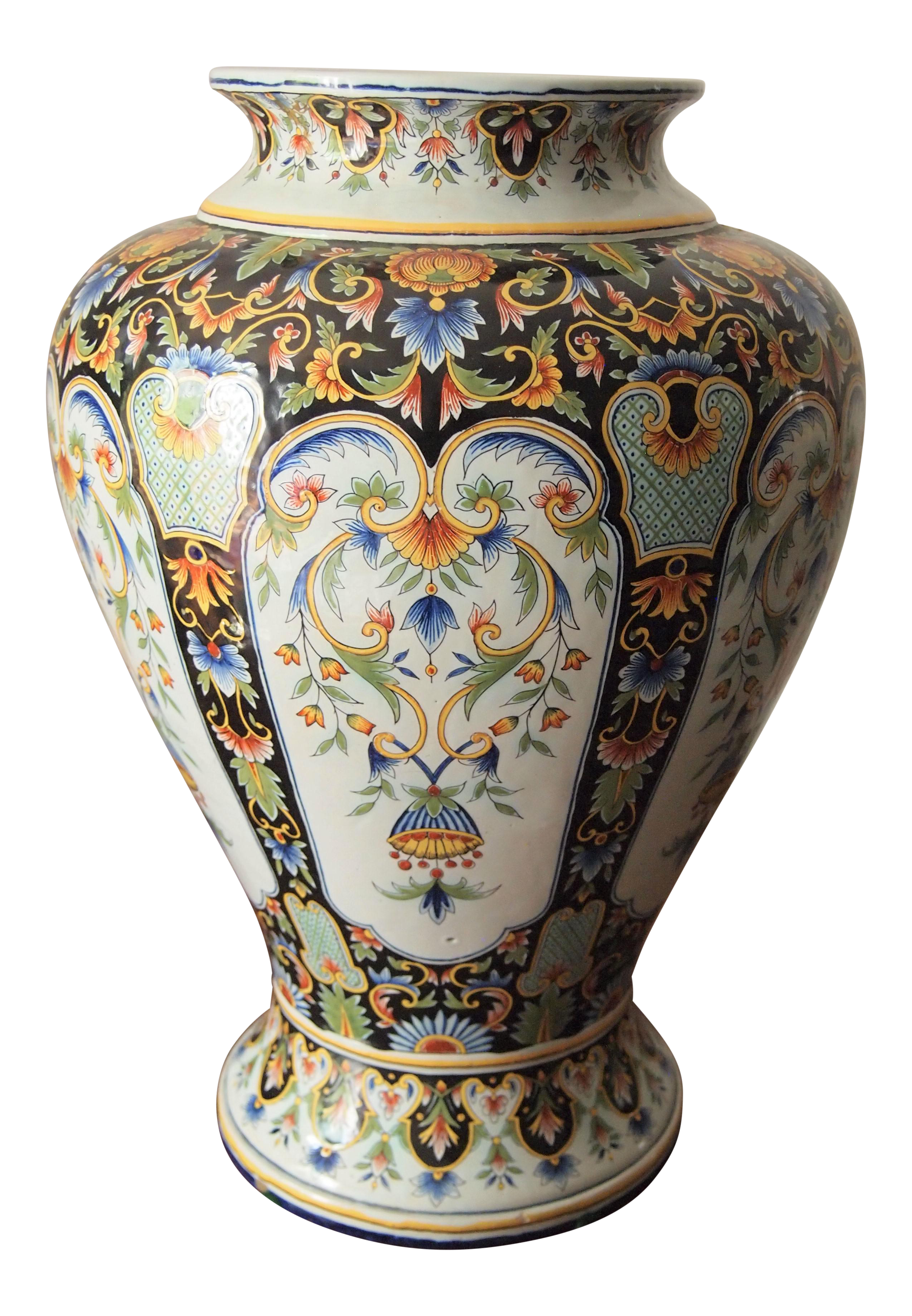 Antique French Faience Vase