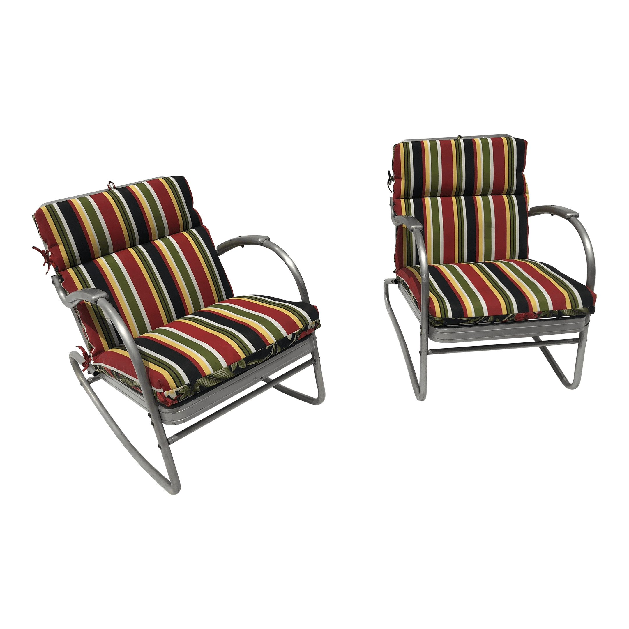 Vintage Aluminum Outdoor Patio Chairs - a Pair
