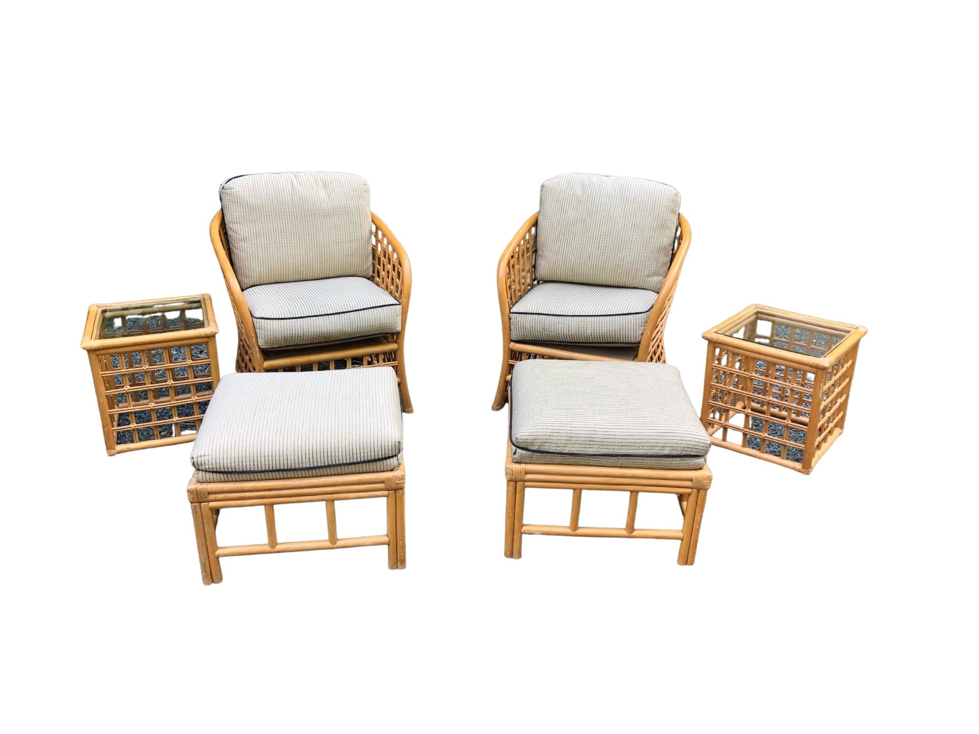 Vintage 6 Piece Rattan Set