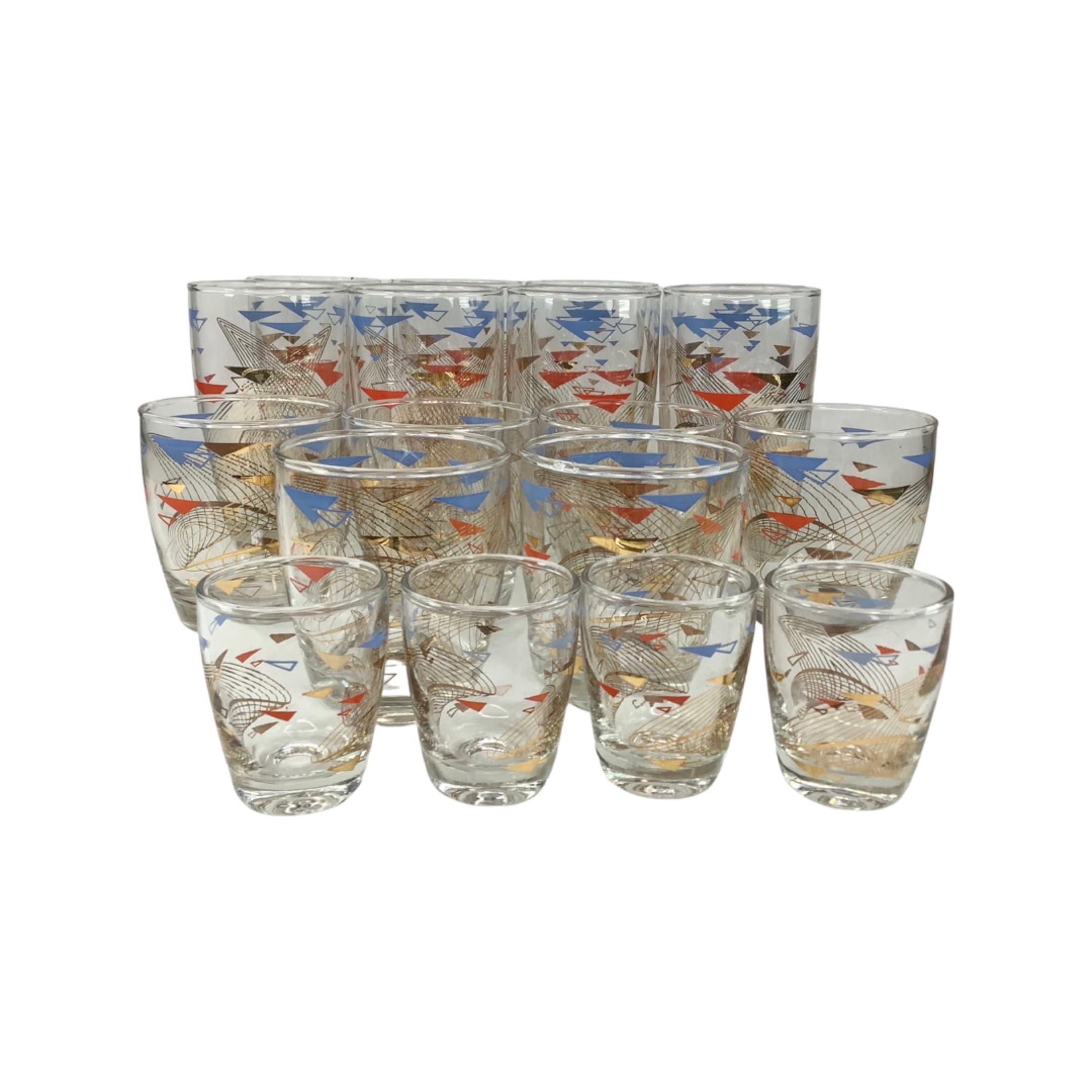 18 Vintage Atomic Cocktail Glasses