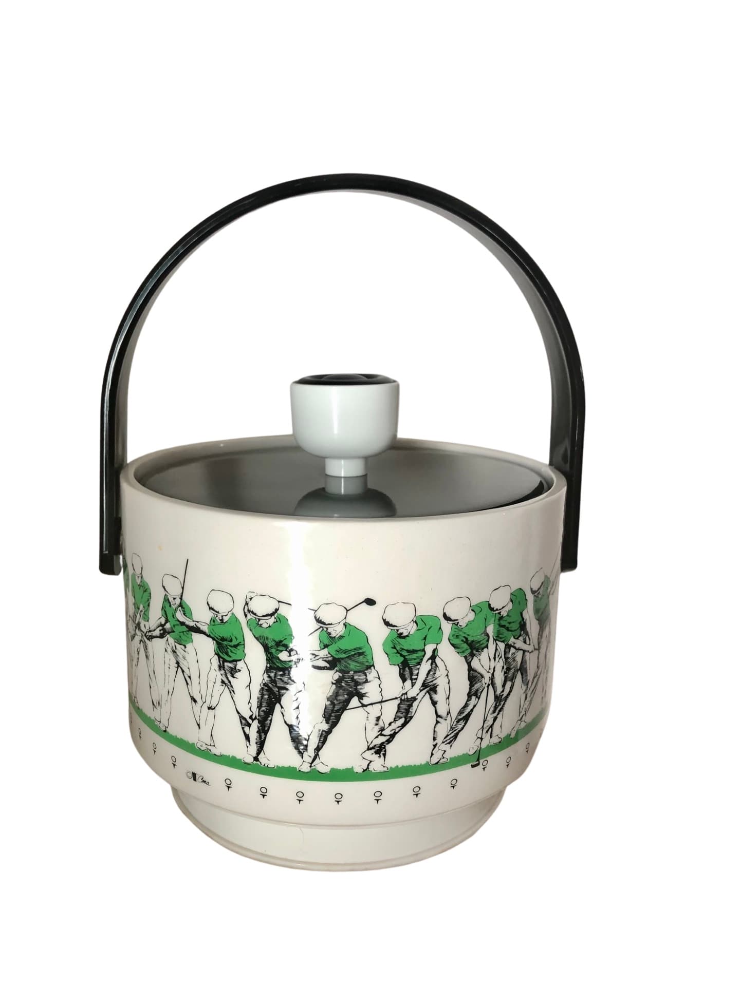 Vintage Cera Golf Themed Ice Bucket