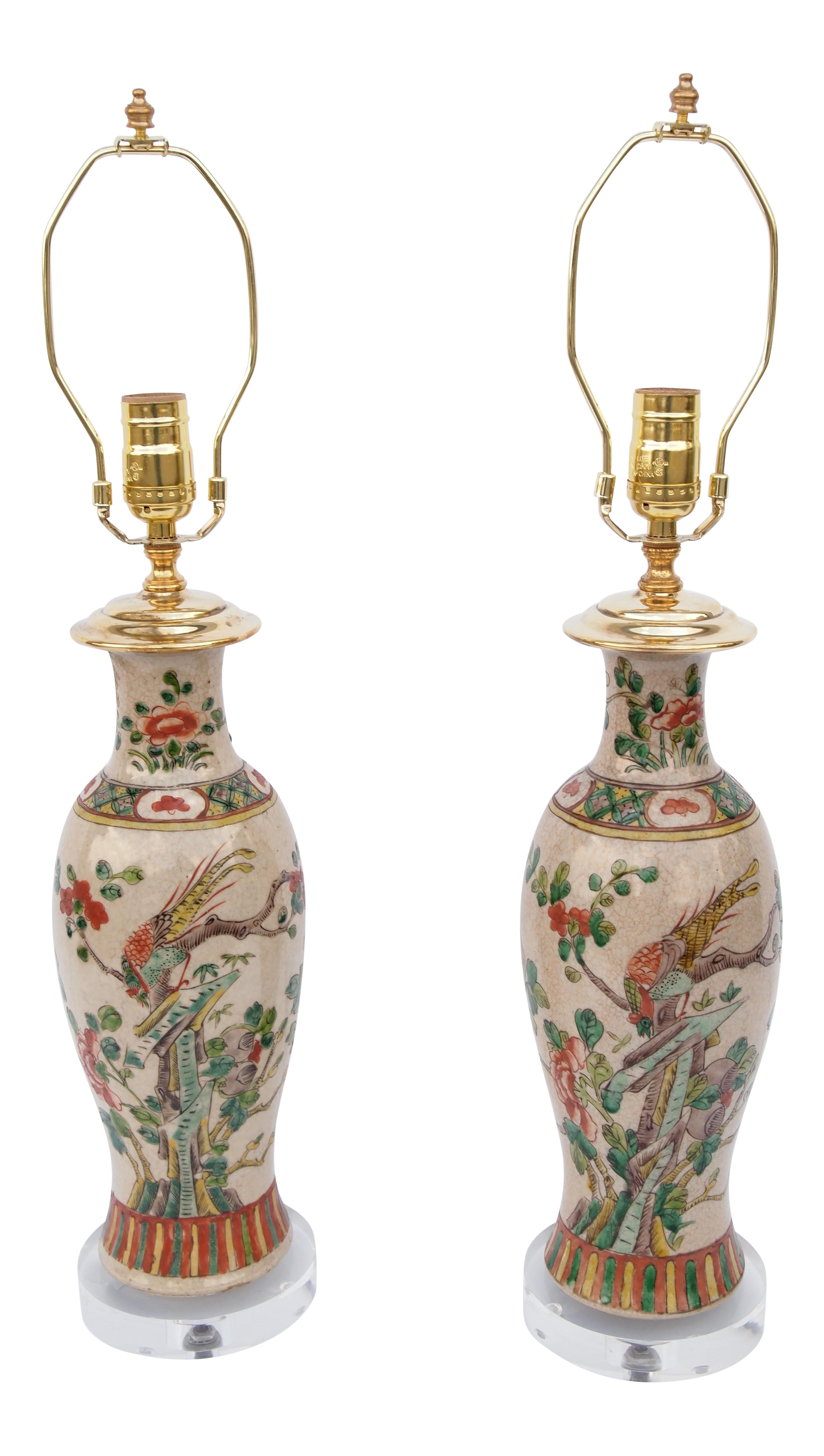 Pair of Chinese Porcelain Lamps