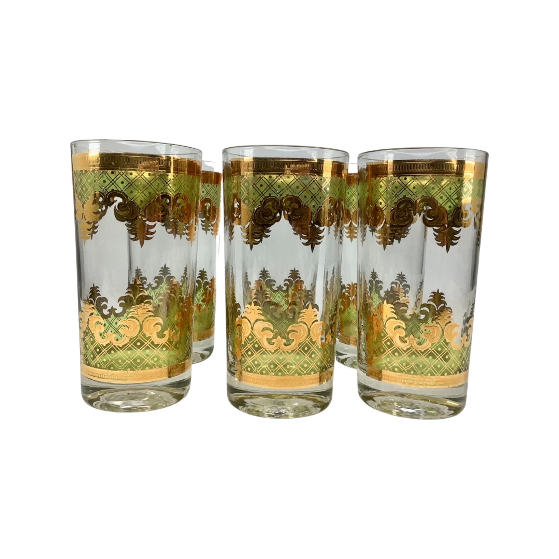 Set of 6 Vintage Georges Briard Carrara Highball Glasses